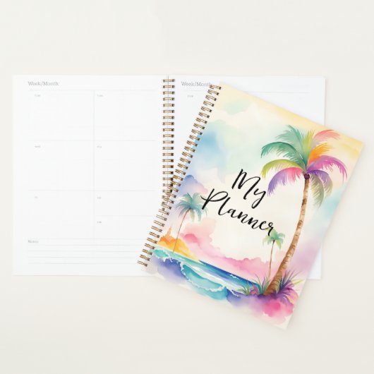 Waterverf Palm Trees Planner (Display)