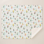 Waterverf Palm Trees Sherpa Deken (Voorkant (horizontaal))