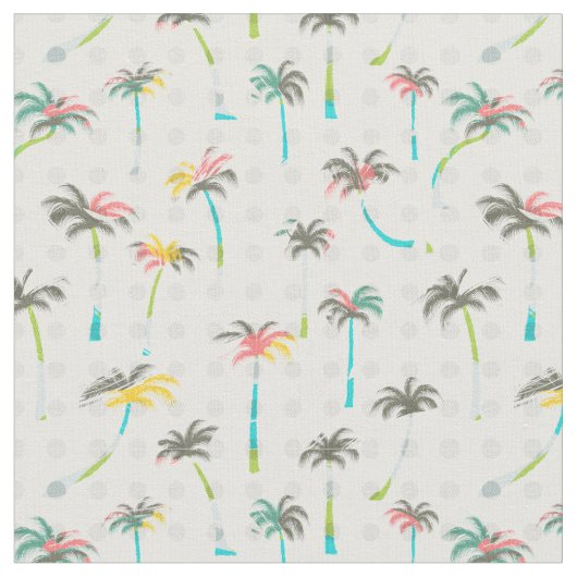 Waterverf Palm Trees Stof (Close Up)
