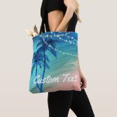 Waterverf Palm Trees Summer Ocean Tropical Beach Tote Bag (Dichtbij)