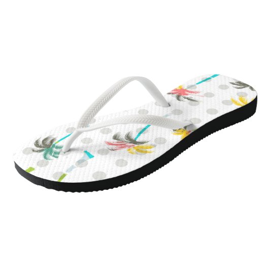 Waterverf Palm Trees Teenslippers (Schuin)