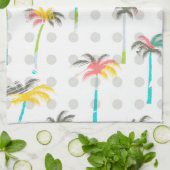Waterverf Palm Trees Theedoek (Gevouwen)