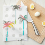 Waterverf Palm Trees Theedoek (Quarter Fold)