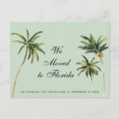 Waterverf Palm Trees Tropical Verplaatst naar Flor Aankondigingskaart (Voorkant)