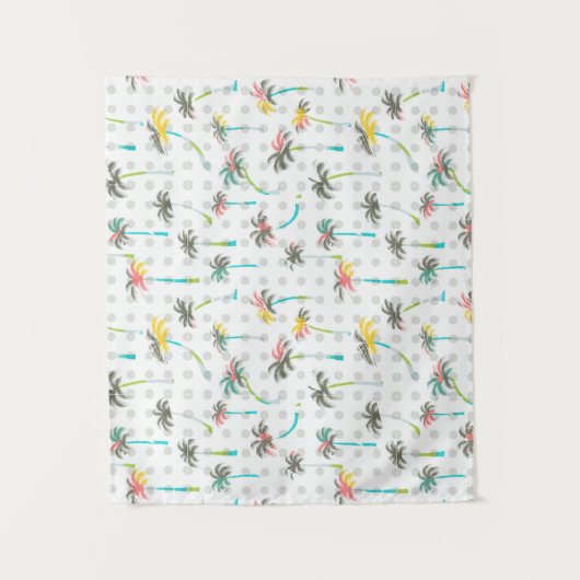 Waterverf Palm Trees Wandkleed (Voorkant)