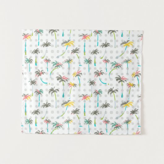 Waterverf Palm Trees Wandkleed (Voorkant (horizontaal))