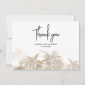 Waterverf Palm Trees Wedding Bedankt (Voorkant)