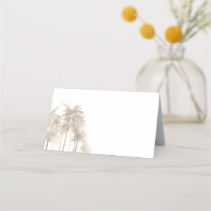 Waterverf Palm Trees Wedding Plaatskaartje