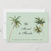 Waterverf Palm Trees wijziging adreskaart (Voorkant)