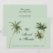 Waterverf Palm Trees wijziging adreskaart (Voorkant / Achterkant)