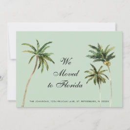 Waterverf Palm Trees wijziging adreskaart