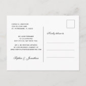 Waterverf Palm Trepical Save the Date Aankondigingskaart (Achterkant)