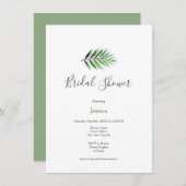 Waterverf Palm Uitnodiging (Voorkant / Achterkant)