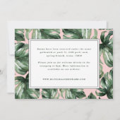 Waterverf palmblad bruiloft aankondiging (Achterkant)