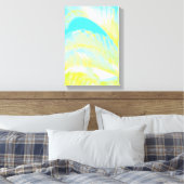 Waterverf palmblad canvas wrap (Insitu (Slaapkamer))