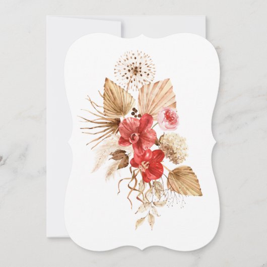 Waterverf palmblad orchidee kaart (Voorkant)