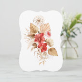 Waterverf palmblad orchidee kaart (Staand voorkant)