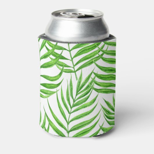 Waterverf palmbladeren blikjeskoeler (Blikje Achterkant)