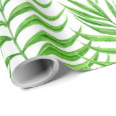 Waterverf palmbladeren cadeaupapier (Rol Hoek)