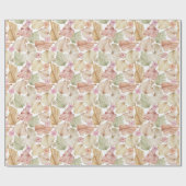 Waterverf Palmbladeren en Rozen Cadeaupapier (Vlak)
