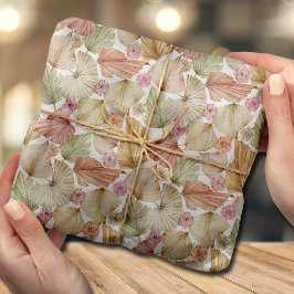 Waterverf Palmbladeren en Rozen Tissuepapier