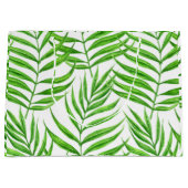 Waterverf palmbladeren groot cadeauzakje (Voorkant)
