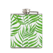 Waterverf palmbladeren heupfles (Achterkant)