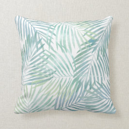 Waterverf palmbladeren kussen