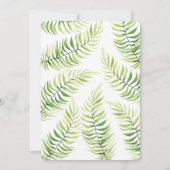 Waterverf Palmbladeren Strand Jongens Doop Uitnodi Kaart (Achterkant)