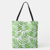 Waterverf palmbladeren tote bag (Achterkant)