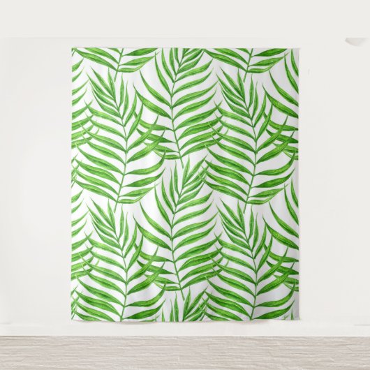 Waterverf palmbladeren wandkleed (Voorkant)