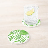 Waterverf palmbladeren zandsteen onderzetter (Zijkant)