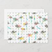 Waterverf palmbomen 2 briefkaart (Voorkant / Achterkant)