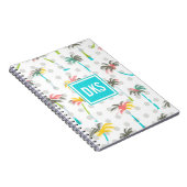 Waterverf Palmbomen | Monogram Notitieboek (Rechterzijde)