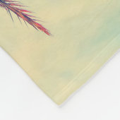 Waterverf palmbomen op zonnige dag fleece deken (Hoek)