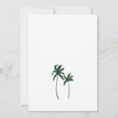 Waterverf palmbomen sparen de datum save the date (Achterkant)