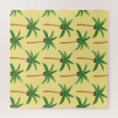 Waterverf palmbomen, tropische achtergrond. legpuzzel (Horizontaal)