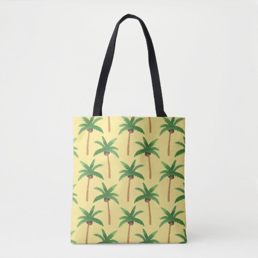 Waterverf palmbomen, tropische achtergrond. tote bag (Voorkant)
