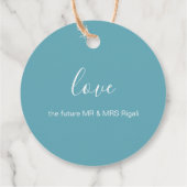 Waterverf palmbomen Tropische vangtassen Bedankjes Labels (Achterkant)