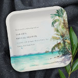 Waterverf palmbomen Vrijgezellenfeest Tropische be Papieren Bordje<br><div class="desc">Tropische Waterverf Palm Trees Theme Collectie... het is een elegante waterverf Illustratie van tropische palmtress op strand perfect voor je tropische beachy bruiloft & feestjes. Het is zeer gemakkelijk om, met uw persoonlijke details aan te passen. Als u een ander bijpassend product of aanpassing nodig hebt, bericht dan via Zazzle....</div>