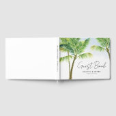 Waterverf palmboom Beach Weddenschap Gastenboek (Volledig)