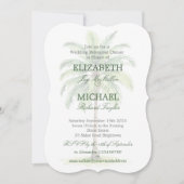 Waterverf palmboom elegante bruiloft repetitie kaart (Voorkant)