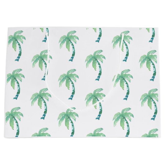 Waterverf palmboom groot cadeauzakje (Voorkant)