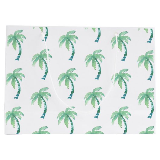Waterverf palmboom groot cadeauzakje (Achterkant)