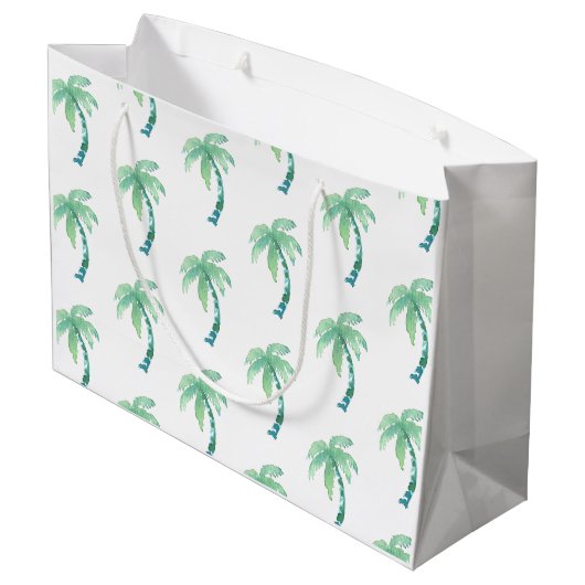 Waterverf palmboom groot cadeauzakje (Achterkant Gekanteld)