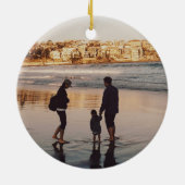 Waterverf Palmboom Kerstmis Mele Kalikimaka Keramisch Ornament (Achterkant)