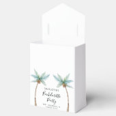 Waterverf Palmboom Kust Afscheidscadeau Feest Bedankdoosjes (Geopend)