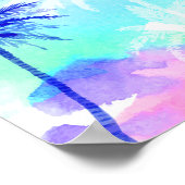 Waterverf palmboom natuur poster (Hoek)