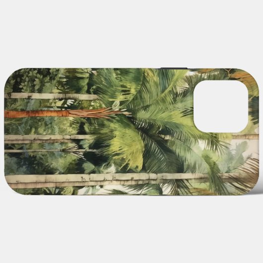 Waterverf, palmboom Oerwoud Case-Mate iPhone Case (Achterkant (horizontaal))