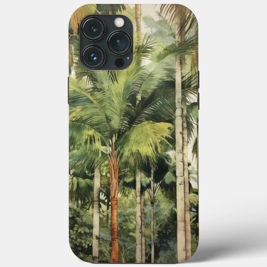 Waterverf, palmboom Oerwoud Case-Mate iPhone Case (Achterkant)